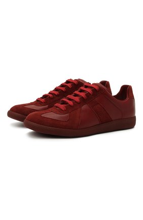 Мужские кожаные кеды replica MAISON MARGIELA красного цвета по цене 32950 руб., арт. S57WS0236/P1897 | Фото 1 Мужские кожаные кеды replica MAISON MARGIELA красного цвета, арт. S57WS0236/P1897 | Фото 1 (Материал внутренний: Натуральная кожа, Текстиль; Подошва: Плоская)