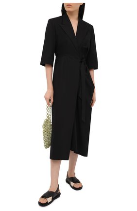 Женские кожаные сандалии MARNI черного цвета по цене 47950 руб., арт. FBMS005201/P3614 | Фото 2 Женские кожаные сандалии MARNI черного цвета, арт. FBMS005201/P3614 | Фото 2