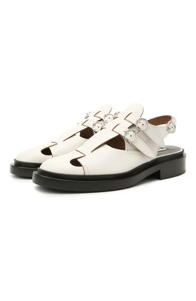 Женская кожаные туфли JIL SANDER белого цвета по цене 61650 руб., арт. JS36102A-13054 | Фото 1 Женская кожаные туфли JIL SANDER белого цвета, арт. JS36102A-13054 | Фото 1 (Материал внутренний: Натуральная кожа; Подошва: Платформа; Каблук высота: Низкий; Материал внешний: Кожа)