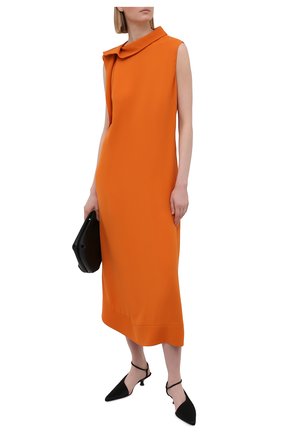 Женское шелковое платье VALENTINO оранжевого цвета по цене 414500 руб., арт. VB0VAVE16B0 | Фото 2 Женское шелковое платье VALENTINO оранжевого цвета, арт. VB0VAVE16B0 | Фото 2