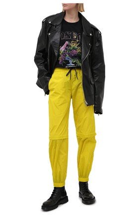 Женские джоггеры MSGM желтого цвета по цене 27900 руб., арт. 3042MDP112 217305 | Фото 2 Женские джоггеры MSGM желтого цвета, арт. 3042MDP112 217305 | Фото 2