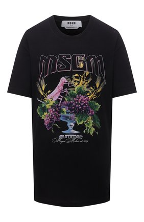 Женская хлопковая футболка MSGM черного цвета по цене 19450 руб., арт. 3042MDM198 217498 | Фото 1 Женская хлопковая футболка MSGM черного цвета, арт. 3042MDM198 217498 | Фото 1