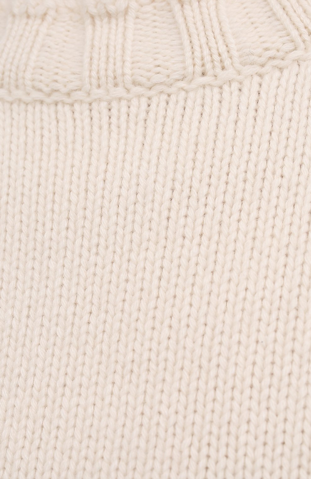 Женский кашемировый свитер JIL SANDER светло-бежевого цвета, арт. JPPS759521-WSY10028 | Фото 5 (Женское Кросс-КТ: Свитер-одежда; Материал внешний: Шерсть, Кашемир; Рукава: Длинные; Длина (для топов): Стандартные; Стили: Кэжуэл)