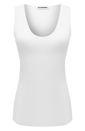 Женский хлопковый топ JIL SANDER белого цвета по цене 16150 руб., арт. JPPS705505-WS257108 | Фото 1 Женский хлопковый топ JIL SANDER белого цвета, арт. JPPS705505-WS257108 | Фото 1