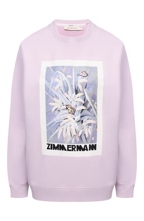Женский хлопковый свитшот ZIMMERMANN фиолетового цвета по цене 31850 руб., арт. 1261TB0T | Фото 1 Женский хлопковый свитшот ZIMMERMANN фиолетового цвета, арт. 1261TB0T | Фото 1