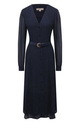 Женское платье из вискозы MICHAEL MICHAEL KORS синего цвета по цене 26800 руб., арт. MS18Y461BU | Фото 1 Женское платье из вискозы MICHAEL MICHAEL KORS синего цвета, арт. MS18Y461BU | Фото 1