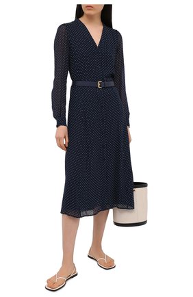Женское платье из вискозы MICHAEL MICHAEL KORS синего цвета по цене 26800 руб., арт. MS18Y461BU | Фото 2 Женское платье из вискозы MICHAEL MICHAEL KORS синего цвета, арт. MS18Y461BU | Фото 2