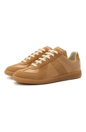 Женские кожаные кеды replica MAISON MARGIELA светло-коричневого цвета по цене 36400 руб., арт. S58WS0109/P1895 | Фото 1 Женские кожаные кеды replica MAISON MARGIELA светло-коричневого цвета, арт. S58WS0109/P1895 | Фото 1