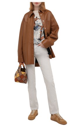 Женские кожаные кеды replica MAISON MARGIELA светло-коричневого цвета по цене 36400 руб., арт. S58WS0109/P1895 | Фото 2 Женские кожаные кеды replica MAISON MARGIELA светло-коричневого цвета, арт. S58WS0109/P1895 | Фото 2