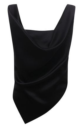 Женский топ NANUSHKA черного цвета по цене 30850 руб., арт. PETRA_BLACK_SLIP SATIN | Фото 1 Женский топ NANUSHKA черного цвета, арт. PETRA_BLACK_SLIP SATIN | Фото 1