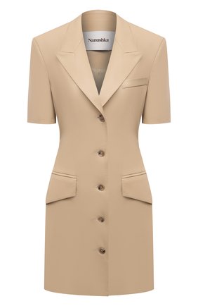 Женское платье из экокожи NANUSHKA кремвого цвета по цене 72800 руб., арт. ANC0_BUTTER_VEGAN LEATHER | Фото 1 Женское платье из экокожи NANUSHKA кремвого цвета, арт. ANC0_BUTTER_VEGAN LEATHER | Фото 1