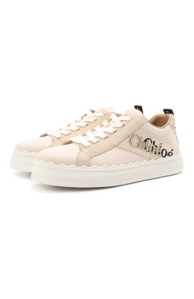 Женские текстильные кеды lauren CHLOÉ бежевого цвета по цене 42950 руб., арт. CHC21U108Q7 | Фото 1 Женские текстильные кеды lauren CHLOÉ бежевого цвета, арт. CHC21U108Q7 | Фото 1