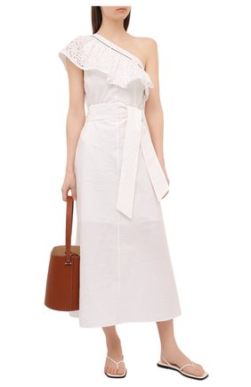 Женское хлопковое платье BRUNELLO CUCINELLI белого цвета по цене 287500 руб., арт. M0F79A4756 | Фото 2 Женское хлопковое платье BRUNELLO CUCINELLI белого цвета, арт. M0F79A4756 | Фото 2