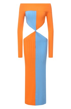 Женское платье из вискозы MSGM оранжевого цвета по цене 61850 руб., арт. 3042MDA217 217490 | Фото 1 Женское платье из вискозы MSGM оранжевого цвета, арт. 3042MDA217 217490 | Фото 1