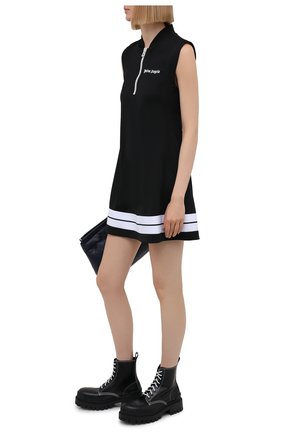 Женское платье PALM ANGELS черного цвета по цене 28600 руб., арт. PWDB094S21FAB0031001 | Фото 2 Женское платье PALM ANGELS черного цвета, арт. PWDB094S21FAB0031001 | Фото 2