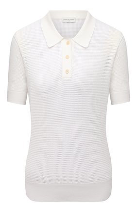 Женское поло из вискозы DRIES VAN NOTEN белого цвета по цене 43800 руб., арт. 211-11217-2700 | Фото 1 Женское поло из вискозы DRIES VAN NOTEN белого цвета, арт. 211-11217-2700 | Фото 1
