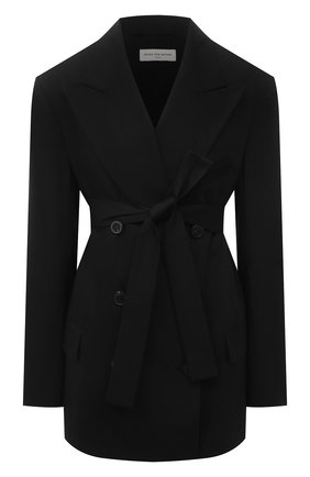 Женский хлопковый жакет DRIES VAN NOTEN черного цвета по цене 81950 руб., арт. 211-10439-2017 | Фото 1 Женский хлопковый жакет DRIES VAN NOTEN черного цвета, арт. 211-10439-2017 | Фото 1 (Длина (для топов): Удлиненные; 1-2-бортные: Двубортные; Женское Кросс-КТ: Жакет-одежда; Случай: Формальный; Стили: Кэжуэл; Материал внешний: Хлопок; Материал подклада: Вискоза; Рукава: Длинные)