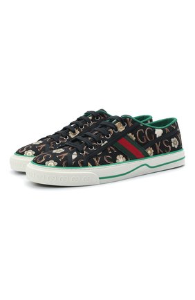 Мужские текстильные кеды tennis 1977 GUCCI разноцветного цвета по цене 56250 руб., арт. 645279/2LM20 | Фото 1 Мужские текстильные кеды tennis 1977 GUCCI разноцветного цвета, арт. 645279/2LM20 | Фото 1 (Материал внешний: Текстиль; Материал внутренний: Текстиль; Подошва: Плоская)