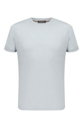 Мужская льняная футболка LORO PIANA светло-голубого цвета по цене 52550 руб., арт. FAL5748 | Фото 1 Мужская льняная футболка LORO PIANA светло-голубого цвета, арт. FAL5748 | Фото 1