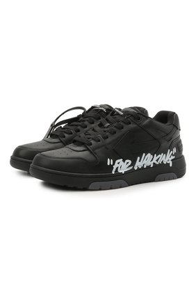 Мужские кожаные кеды out of office OFF-WHITE черного цвета по цене 37450 руб., арт. 0MIA189S21LEA0041001 | Фото 1 Мужские кожаные кеды out of office OFF-WHITE черного цвета, арт. 0MIA189S21LEA0041001 | Фото 1