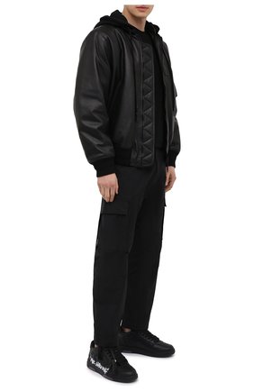 Мужские кожаные кеды out of office OFF-WHITE черного цвета по цене 37450 руб., арт. 0MIA189S21LEA0041001 | Фото 2 Мужские кожаные кеды out of office OFF-WHITE черного цвета, арт. 0MIA189S21LEA0041001 | Фото 2