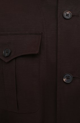Мужская куртка из хлопка и льна RALPH LAUREN коричневого цвета, арт. 798838200 | Фото 5 (Кросс-КТ: Куртка, Ветровка; Рукава: Длинные; Региональные ограничения белый список (Axapta Mercury): RU; Материал внешний: Хлопок, Лен; Длина (верхняя одежда): Короткие; Стили: Кэжуэл)