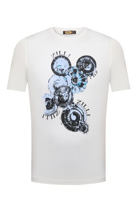 Мужская хлопковая футболка ZILLI белого цвета по цене 44950 руб., арт. MEV-NT270-BUBB1/MC0 | Фото 1 Мужская хлопковая футболка ZILLI белого цвета, арт. MEV-NT270-BUBB1/MC0 | Фото 1