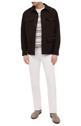 Мужские замшевые слиперы GIORGIO ARMANI бежевого цвета по цене 83650 руб., арт. X2J149/XM797 | Фото 2 Мужские замшевые слиперы GIORGIO ARMANI бежевого цвета, арт. X2J149/XM797 | Фото 2 (Стили: Кэжуэл; Материал внутренний: Натуральная кожа; Материал внешний: Замша, Кожа)