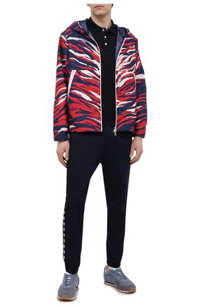 Мужское хлопковое поло MONCLER темно-синего цвета по цене 21100 руб., арт. G1-091-8A724-00-84673 | Фото 2 Мужское хлопковое поло MONCLER темно-синего цвета, арт. G1-091-8A724-00-84673 | Фото 2