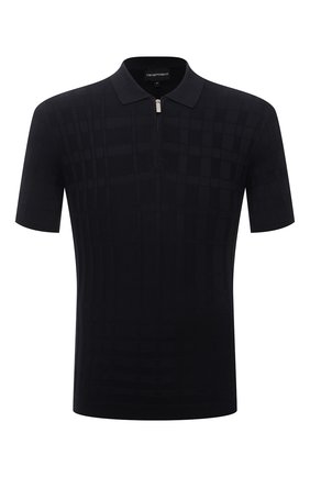 Мужское хлопковое поло EMPORIO ARMANI темно-синего цвета по цене 19350 руб., арт. 3K1MVD/1M16Z | Фото 1 Мужское хлопковое поло EMPORIO ARMANI темно-синего цвета, арт. 3K1MVD/1M16Z | Фото 1 (Рукава: Короткие; Материал внешний: Хлопок; Длина (для топов): Стандартные; Застежка: Молния; Кросс-КТ: Трикотаж; Стили: Кэжуэл)