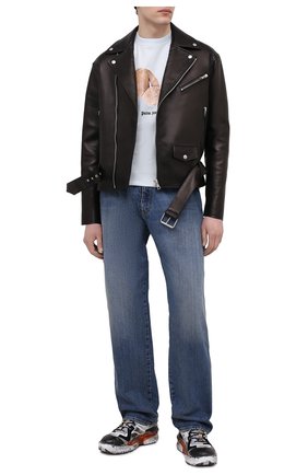 Мужская кожаная куртка PALM ANGELS черного цвета по цене 260500 руб., арт. PMJG007S21LEA0011018 | Фото 2 Мужская кожаная куртка PALM ANGELS черного цвета, арт. PMJG007S21LEA0011018 | Фото 2
