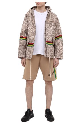 Мужские хлопковые шорты PALM ANGELS бежевого цвета по цене 33950 руб., арт. PMCI010S21FLE0018501 | Фото 2 Мужские хлопковые шорты PALM ANGELS бежевого цвета, арт. PMCI010S21FLE0018501 | Фото 2