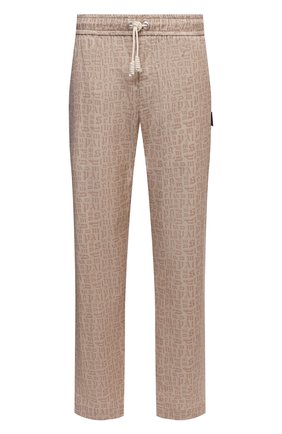 Мужские хлопковые брюки PALM ANGELS бежевого цвета, арт. PMCG002S21FAB0046161 | Фото 1 (Стили: Гранж; Длина (брюки, джинсы): Стандартные; Случай: Повседневный; Материал внешний: Хлопок)