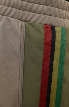 Мужские брюки PALM ANGELS хаки цвета, арт. PMCA087S21FAB0015610 | Фото 5 (Длина (брюки, джинсы): Стандартные; Случай: Повседневный; Материал внешний: Синтетический материал; Стили: Гранж, Милитари)