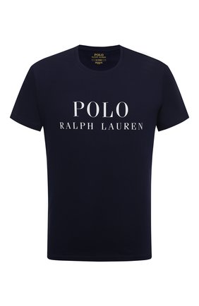 Мужская хлопковая футболка POLO RALPH LAUREN темно-синего цвета по цене 4310 руб., арт. 714830278 | Фото 1 Мужская хлопковая футболка POLO RALPH LAUREN темно-синего цвета, арт. 714830278 | Фото 1
