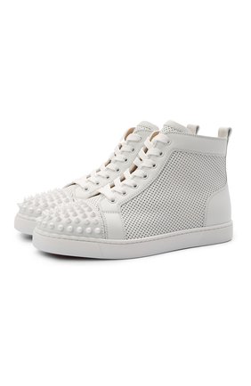 Женские кожаные кеды lou spikes CHRISTIAN LOUBOUTIN белого цвета по цене 79950 руб., арт. 1210873/L0U SPIKES W0MAN FLAT | Фото 1 Женские кожаные кеды lou spikes CHRISTIAN LOUBOUTIN белого цвета, арт. 1210873/L0U SPIKES W0MAN FLAT | Фото 1