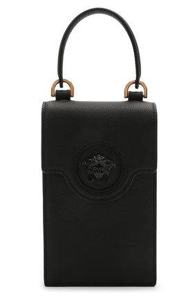 Кожаный чехол для телефона la medusa VERSACE черного цвета по цене 76150 руб., арт. DP8I060/DVIT2T | Фото 1 Кожаный чехол для телефона la medusa VERSACE черного цвета, арт. DP8I060/DVIT2T | Фото 1