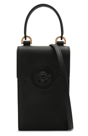 Кожаный чехол для телефона la medusa VERSACE черного цвета по цене 76150 руб., арт. DP8I060/DVIT2T | Фото 6 Кожаный чехол для телефона la medusa VERSACE черного цвета, арт. DP8I060/DVIT2T | Фото 6