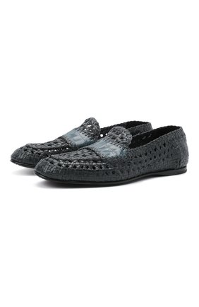 Мужские кожаные лоферы DOLCE & GABBANA темно-синего цвета по цене 61850 руб., арт. A50378/A0724 | Фото 1 Мужские кожаные лоферы DOLCE & GABBANA темно-синего цвета, арт. A50378/A0724 | Фото 1