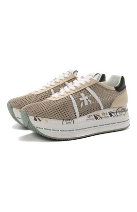 Женские комбинированные кроссовки beth PREMIATA бежевого цвета по цене 25900 руб., арт. BETH/VAR5224 | Фото 1 Женские комбинированные кроссовки beth PREMIATA бежевого цвета, арт. BETH/VAR5224 | Фото 1