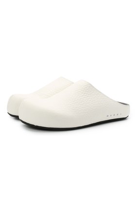 Женские кожаные сабо fussbett MARNI белого цвета по цене 42550 руб., арт. SBMS003900/P3933 | Фото 1 Женские кожаные сабо fussbett MARNI белого цвета, арт. SBMS003900/P3933 | Фото 1