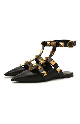 Женские кожаные балетки roman stud runway VALENTINO черного цвета по цене 83450 руб., арт. VW0S0BY5/ZWM | Фото 1 Женские кожаные балетки roman stud runway VALENTINO черного цвета, арт. VW0S0BY5/ZWM | Фото 1