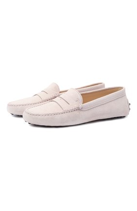 Женские замшевые мокасины gommini TOD’S светло-бежевого цвета по цене 37450 руб., арт. XXW00G00010RE0 | Фото 1 Женские замшевые мокасины gommini TOD’S светло-бежевого цвета, арт. XXW00G00010RE0 | Фото 1
