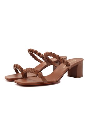 Женские кожаные мюли SANTONI коричневого цвета по цене 47950 руб., арт. WHIQ59430HA2TPPTC31 | Фото 1 Женские кожаные мюли SANTONI коричневого цвета, арт. WHIQ59430HA2TPPTC31 | Фото 1
