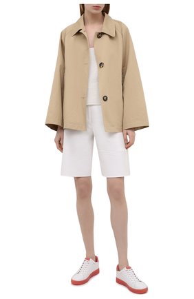 Женские кожаные кеды keating MICHAEL MICHAEL KORS белого цвета по цене 15850 руб., арт. 43S1KEFS4D | Фото 2 Женские кожаные кеды keating MICHAEL MICHAEL KORS белого цвета, арт. 43S1KEFS4D | Фото 2