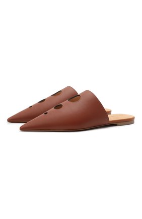 Женские кожаные сабо LOEWE коричневого цвета по цене 54950 руб., арт. L814291X03 | Фото 1 Женские кожаные сабо LOEWE коричневого цвета, арт. L814291X03 | Фото 1 (Каблук тип: Устойчивый; Материал внутренний: Натуральная кожа; Каблук высота: Низкий; Подошва: Плоская)