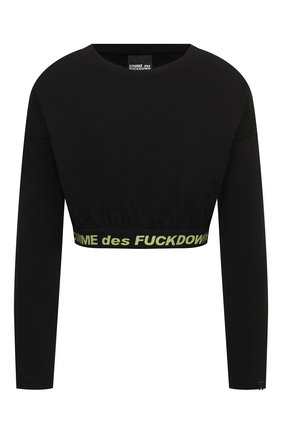 Женский хлопковый топ COMME DES FUCKDOWN черного цвета по цене 5700 руб., арт. CDFD1467 | Фото 1 Женский хлопковый топ COMME DES FUCKDOWN черного цвета, арт. CDFD1467 | Фото 1