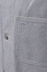 Женская джинсовая куртка MAISON MARGIELA светло-голубого цвета, арт. S29AM0380/S30754 | Фото 5 (Кросс-КТ: Куртка, Деним; Рукава: Длинные; Длина (верхняя одежда): До середины бедра; Региональные ограничения белый список (Axapta Mercury): RU; Материал внешний: Хлопок, Деним; Стили: Кэжуэл)