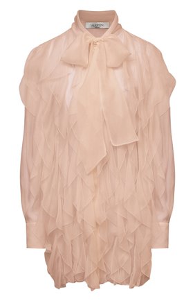 Женская шелковая блузка VALENTINO бежевого цвета по цене 234000 руб., арт. VB0AB2F02UP | Фото 1 Женская шелковая блузка VALENTINO бежевого цвета, арт. VB0AB2F02UP | Фото 1
