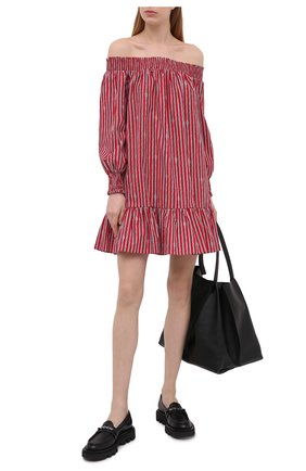 Женское хлопковое платье MICHAEL MICHAEL KORS красного цвета по цене 20900 руб., арт. MS180491B4 | Фото 2 Женское хлопковое платье MICHAEL MICHAEL KORS красного цвета, арт. MS180491B4 | Фото 2